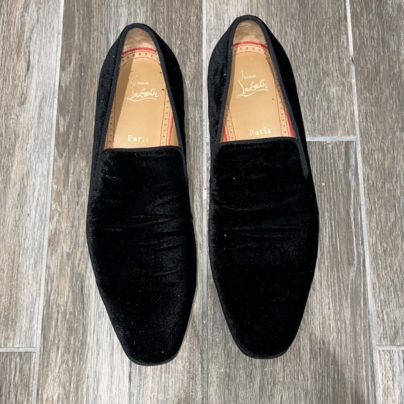 Christian Louboutin Flat Velour Loafers